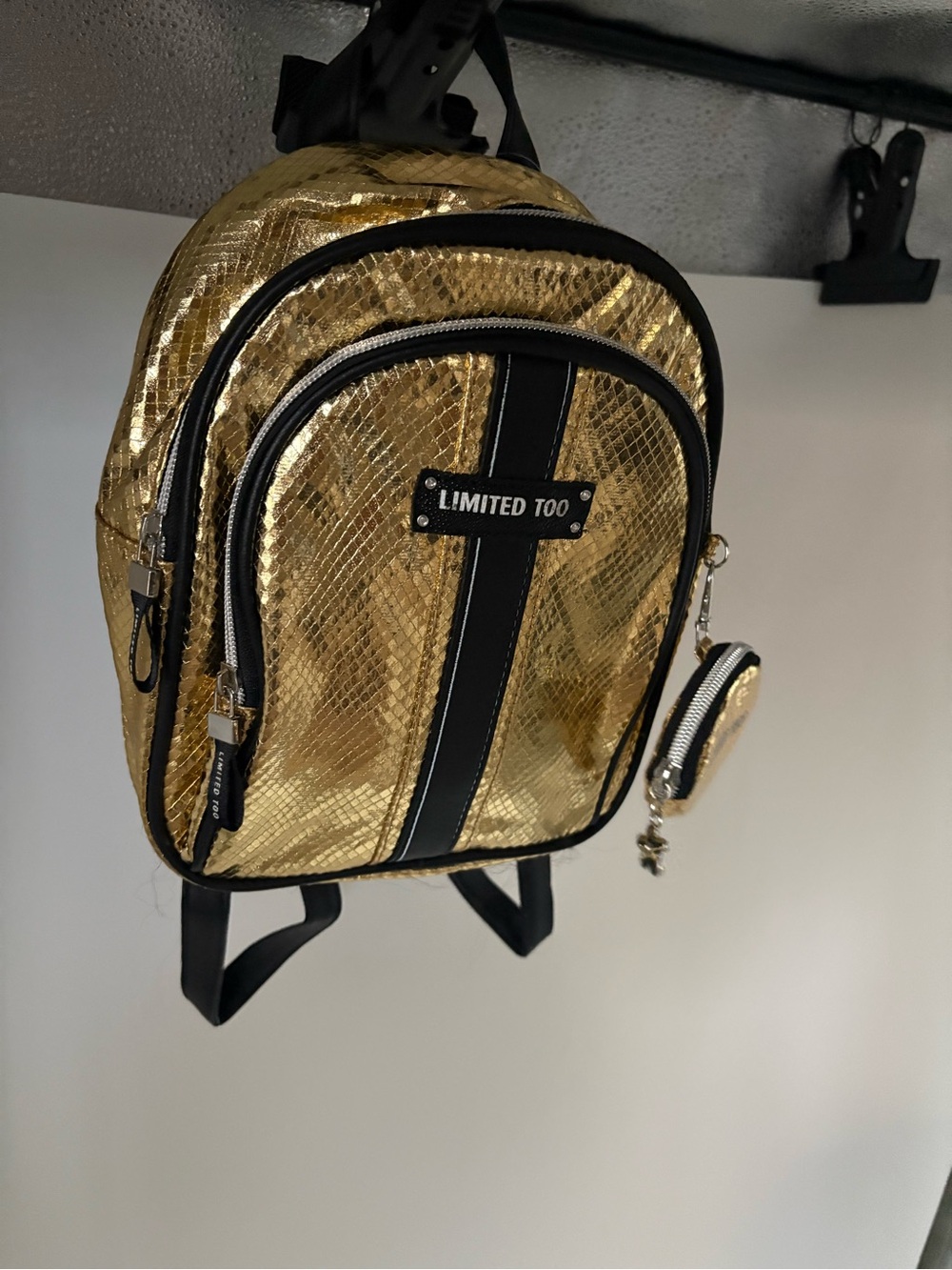 Limited Too Gold Mini Backpack for girls
